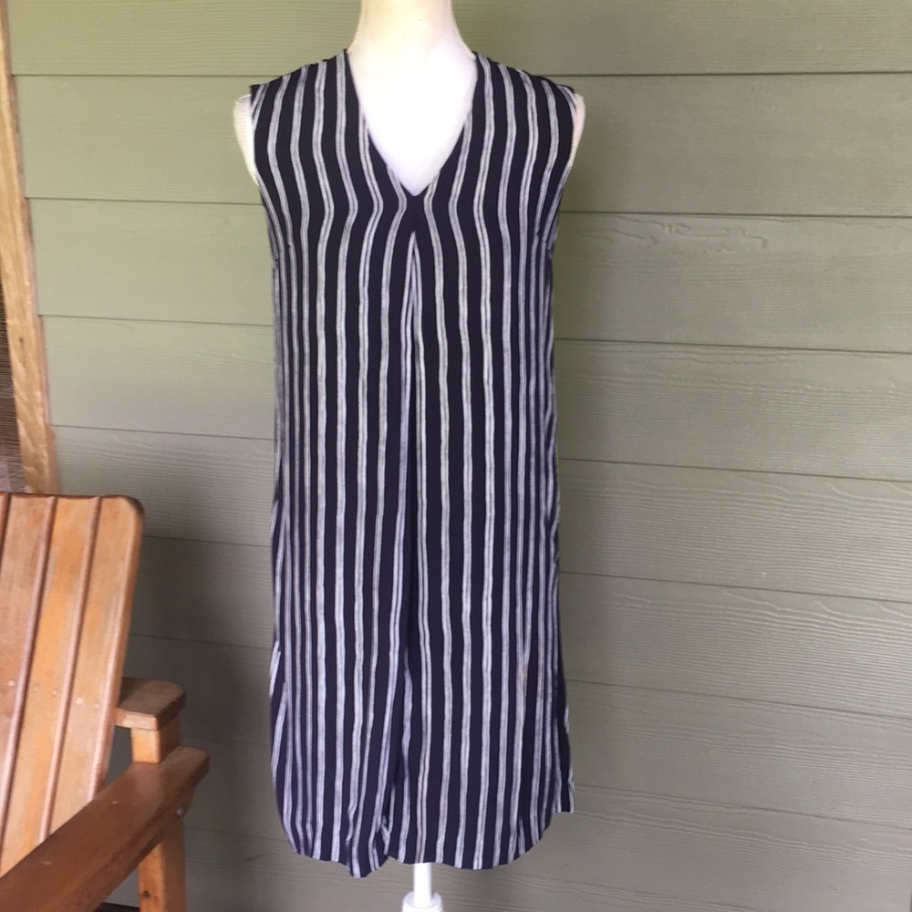 Ann Taylor Striped Sleeveless Dress